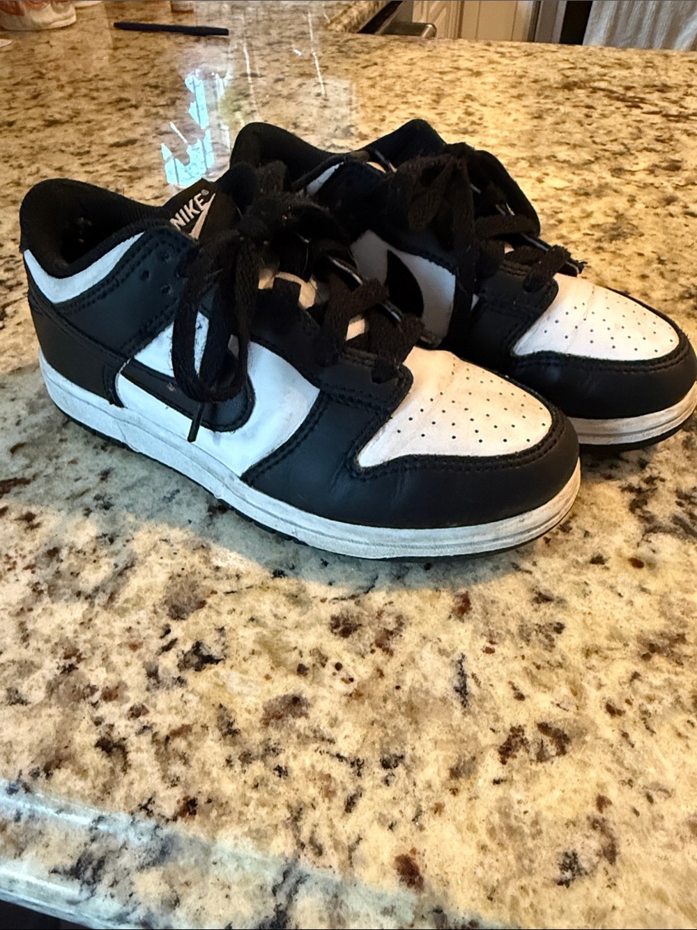 Nike Kids Black and White Low-Top Sneakers